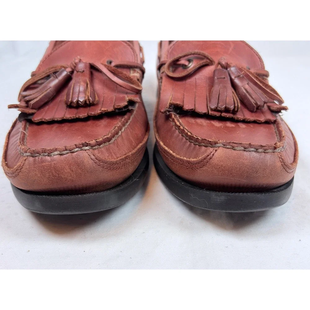 Sperry Top-Sider Men Brown Leather Kiltie Tassel Loafers Boat Shoes 11 M Preppy